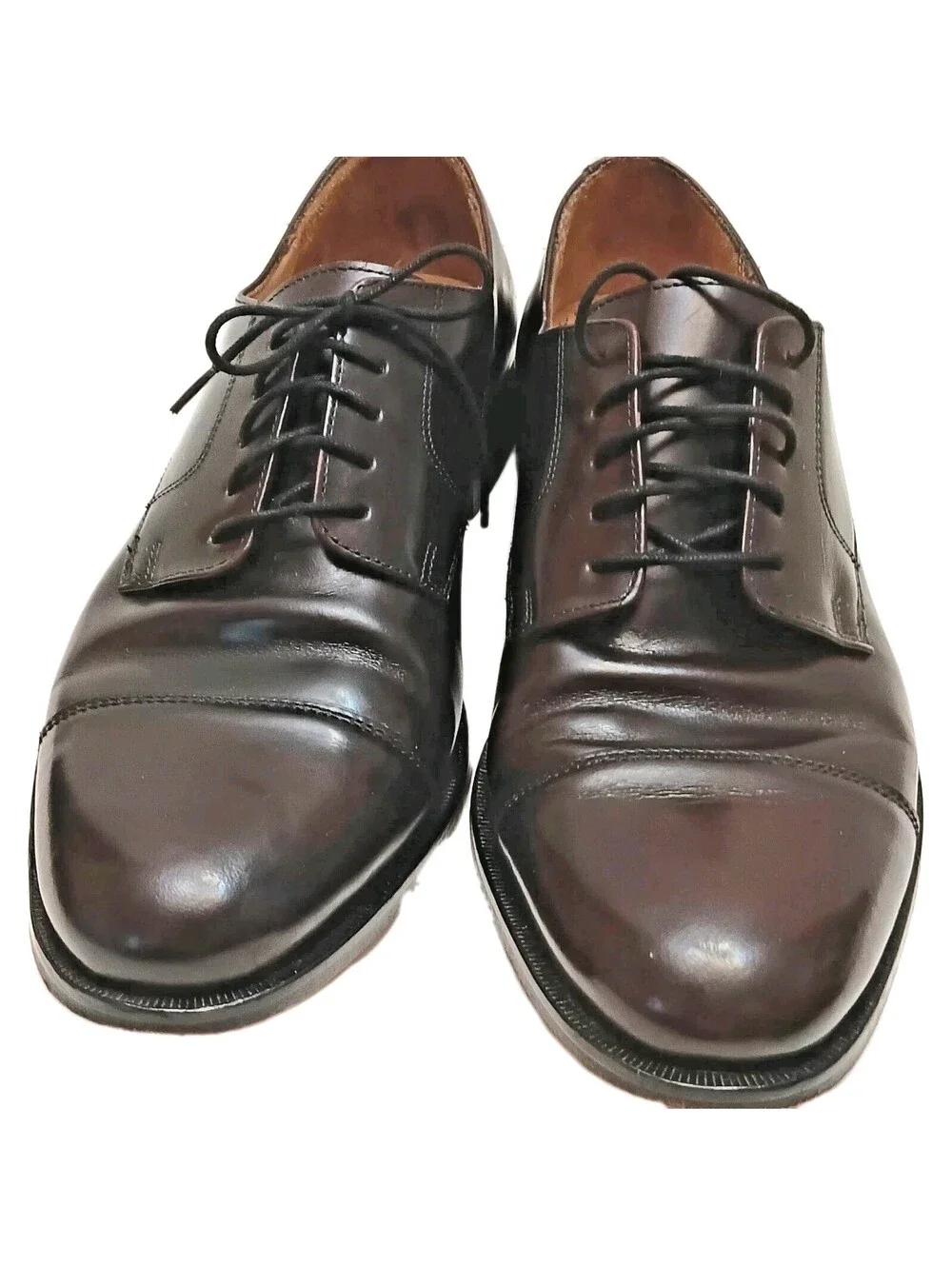 Cole Haan Mens Caldwell C02702 Burgundy Leather Oxford Dress Shoes Size 10.5 D